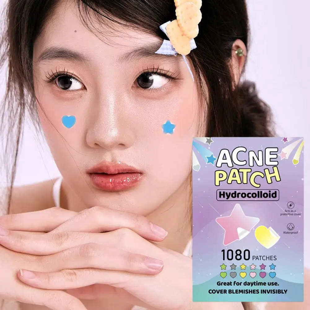 Kleurrijk Hart/Ster Acne Patch Zacht en Niet-irriterend Vervaagt Acne En Sluit Puistje Verwijdering Stickers Onzichtbare Acne Zorg Patch