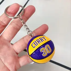 Curry Basketball Keychain Car Key Ring All Star Fan Key Chain Ball Shape Bag Pendant Jewelry Lover Trinket Best Gift Accessories