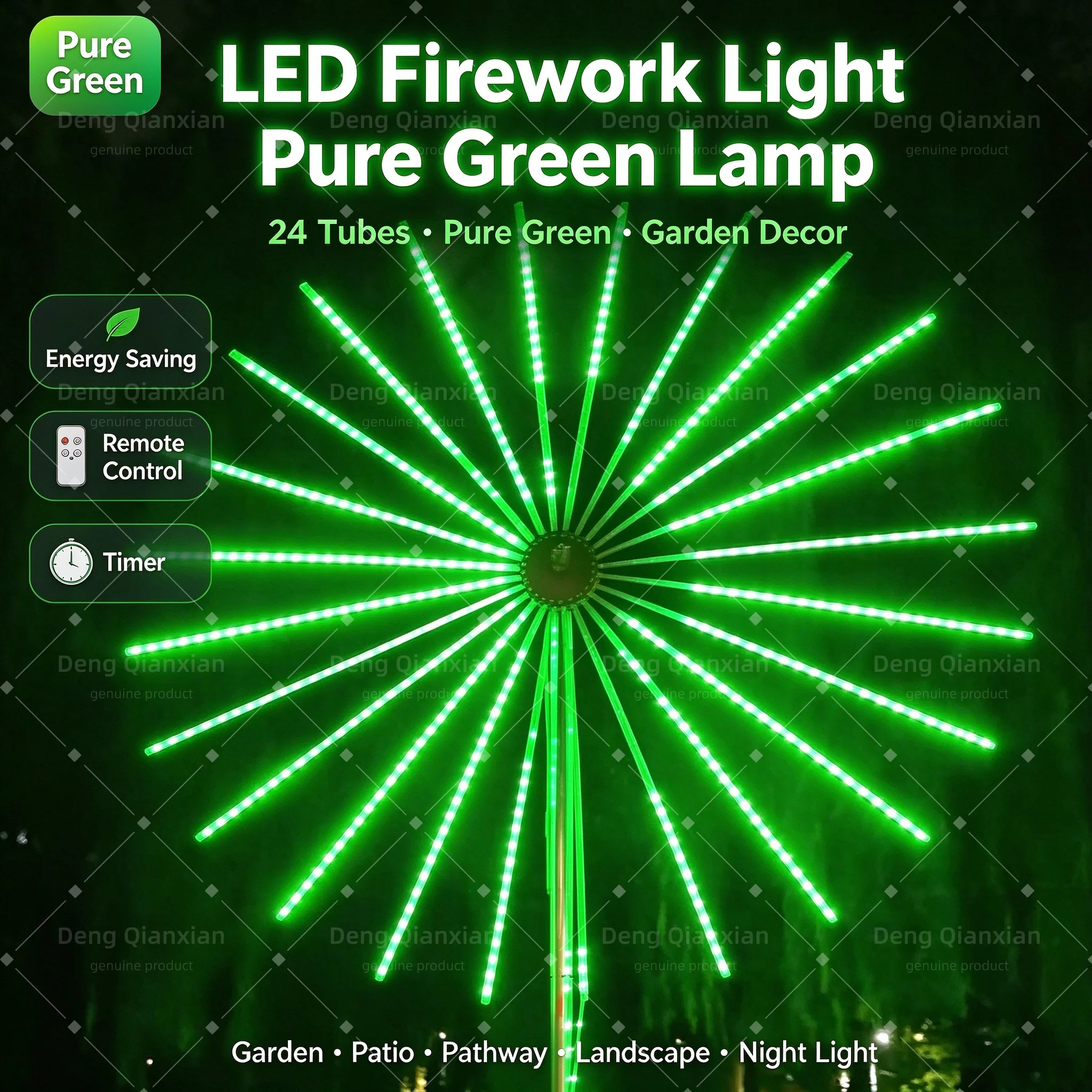 Firework Lights for Fountain Garden, Sound Activated RGB, Waterproof, Dual Speakers, APP Control, Waterside Decor
