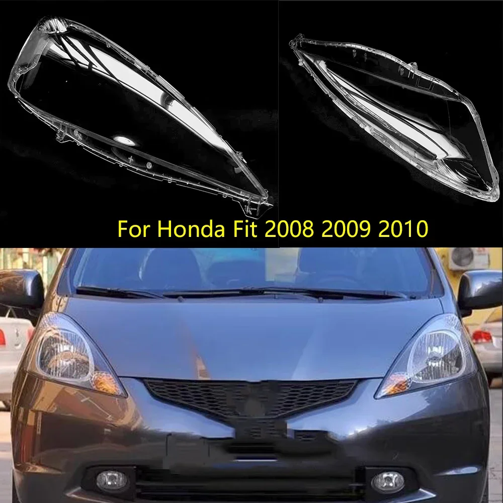 

Headlamp Lens For Honda Fit / Jazz Hatchback 2008 2009 2010 Headlight Cover Replacement Front Car Light Auto Shell