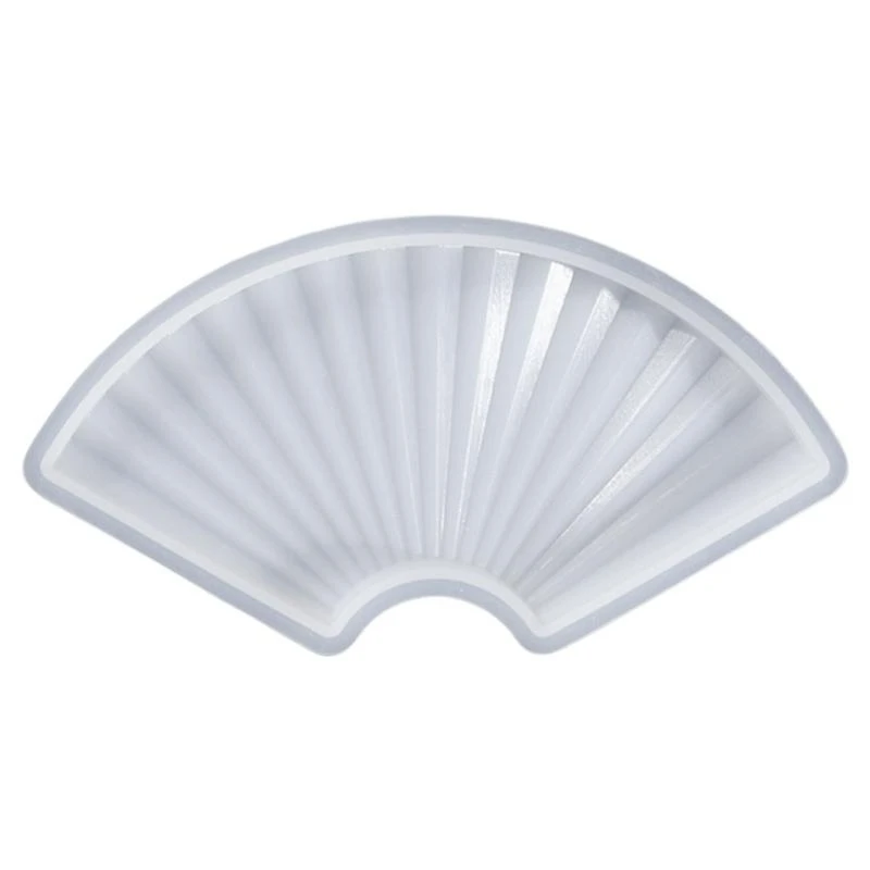 

652F Heat Resistant Tray Silicone Mold Versatile DIY Fan Silicone Mold For Crafting Heat Resistant And Decorative Trays