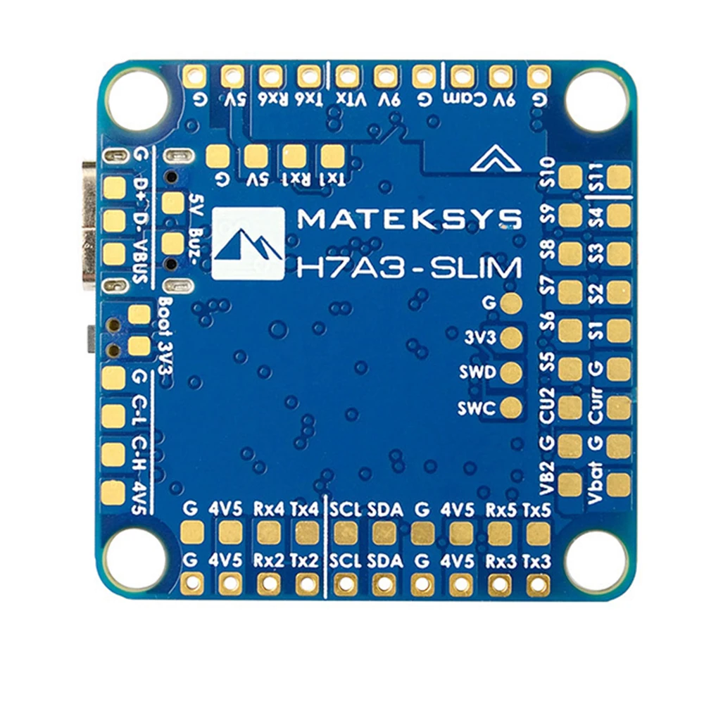 

Контроллер полета Matek MATEKSYS H7A3-SLIM STM32H7A3RIT6, встроенный ICM42688P 2 ~ 8S LiPo для РУ FPV гоночного дрона с длинным радиоуправлением