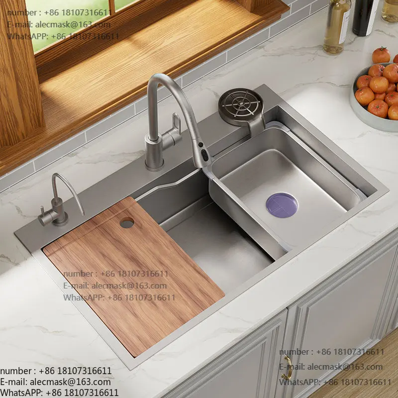 

Sink Household Thickened Large SingleDouble Dishwashing Sink Kitchen Vegetable