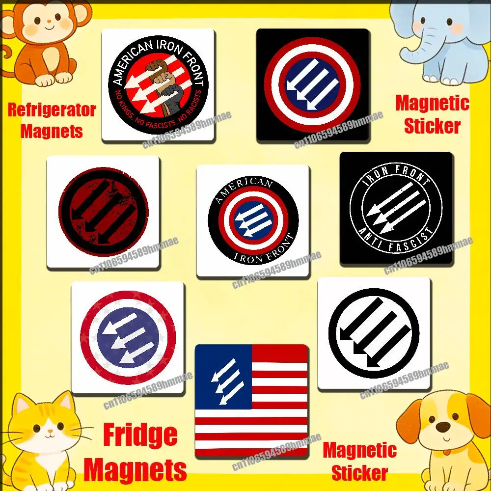

For American Iron Front Fridge Freezer Refrigerator Magnets Metal Cabinet Magnetic Sticker Cover Home