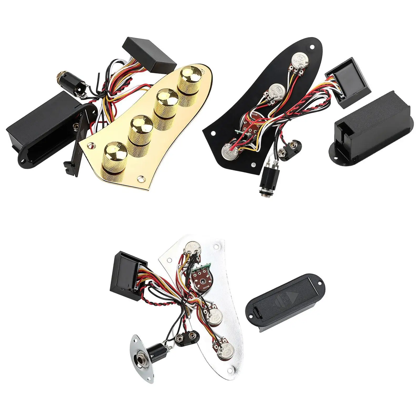 

Bass Guitar Control Plate Professional with Switch Knob Volume Tone Control Preamp Wiring Harness Assembly Guitar Accessories