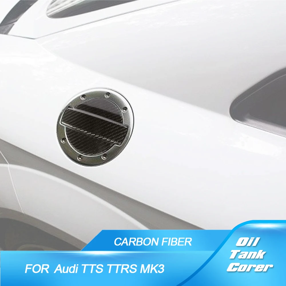 Dry Carbon Filler Water Tank Cover Engine Oil Lid Cap Cover Retrofit For Audi Quattro TT TTS TTRS Coupe 2 door Fuel Tank
