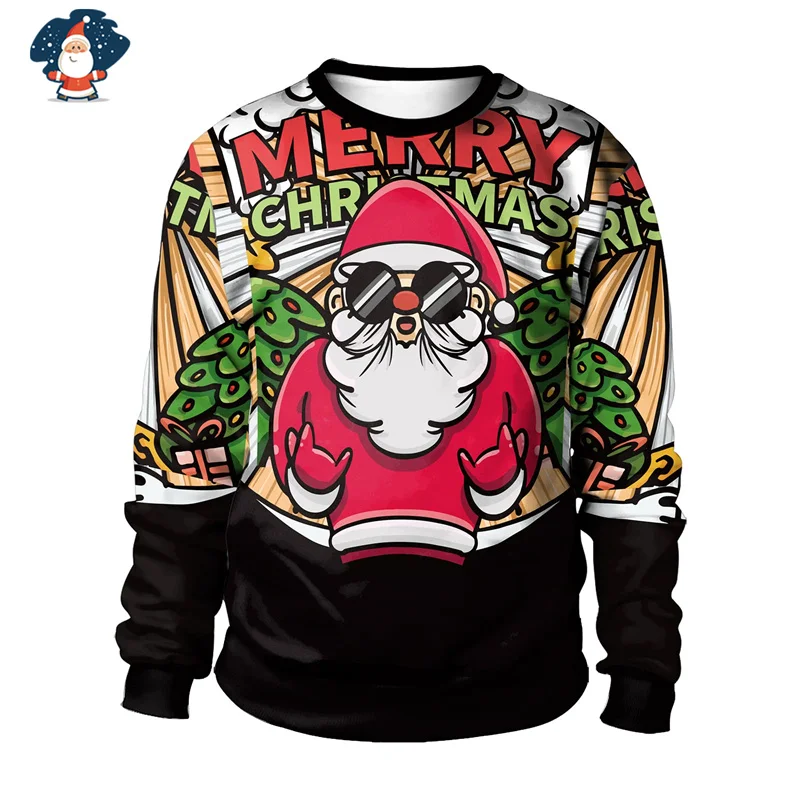 

Merry Christmas Sweatshirts Mens Ugly Christmas Sweater Funny Fashion New In Sweaters Women Ugly Sweaters Christmas Jumpers Man