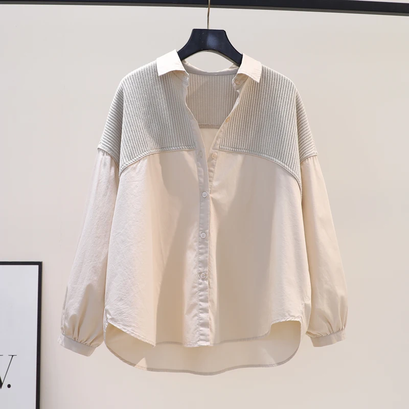 

Ladies Casual Loose Long Sve Cotton Knitted irt Korean Sle New Autumn Winter Versatile Top Comfortable Faionable