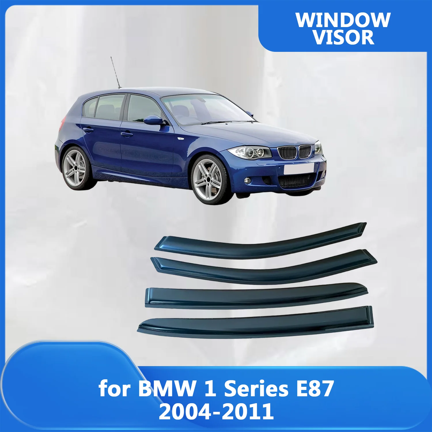 

Window Visor for BMW 1 Series E87 2004 2005 2006 2007 2008 2009 2010 2011 Wind Deflectors Rain Guards Door Visor Vent Shades
