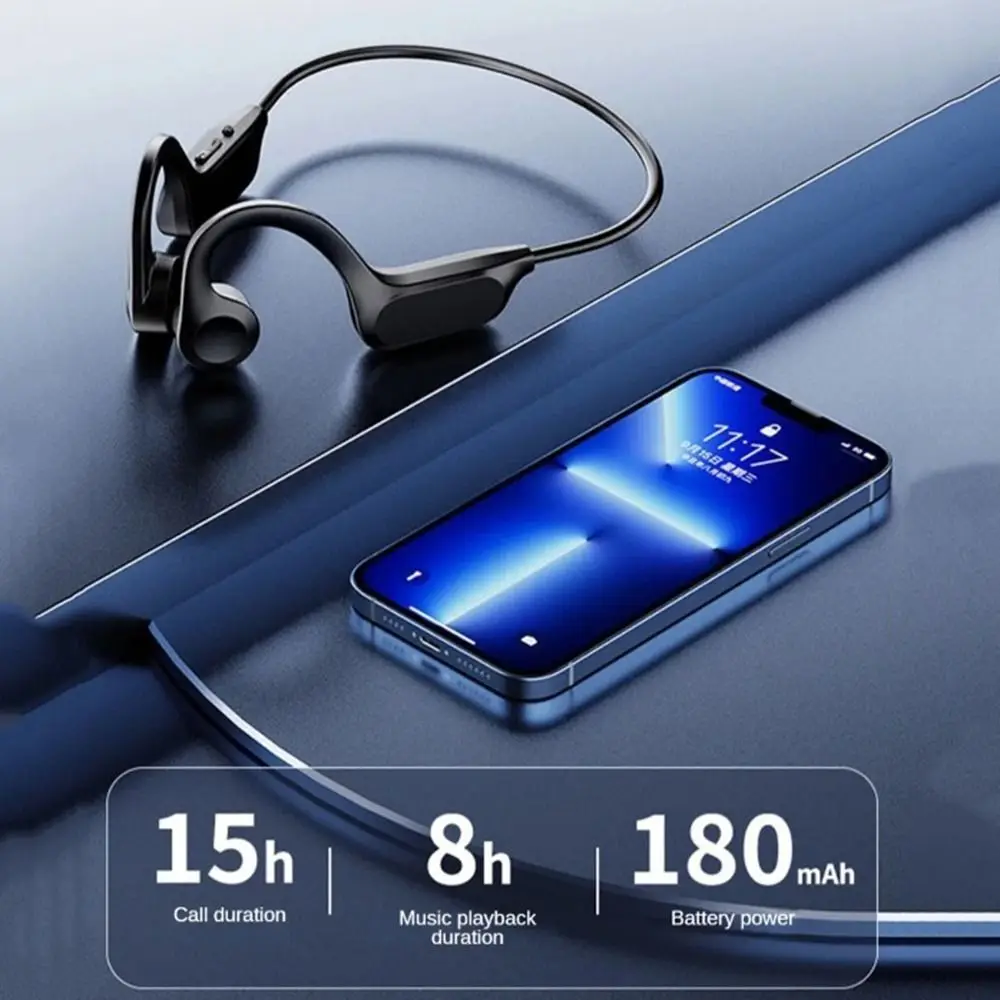 

Wireless Bone Conduction Headphone Earbuds Hands-free X7 Bluetooth Sports Earphone with Mic HIFI Bass Ear-hook Headset