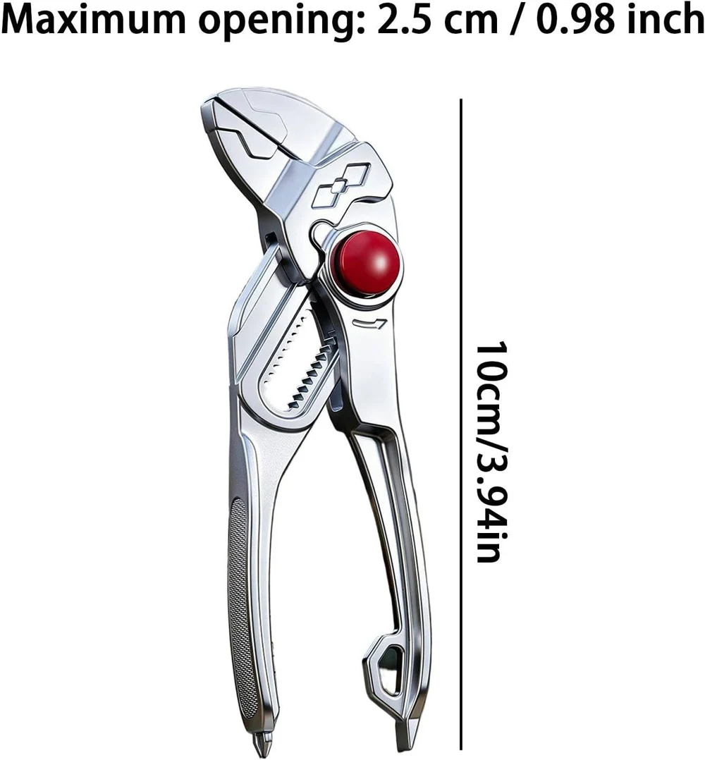 Mini Pliers Wrench 4Inch Wrench Pliers with Rust‑Resistant Teflon Smooth Parallel Jaws Alloy Steel Motorcycle Repair Tools