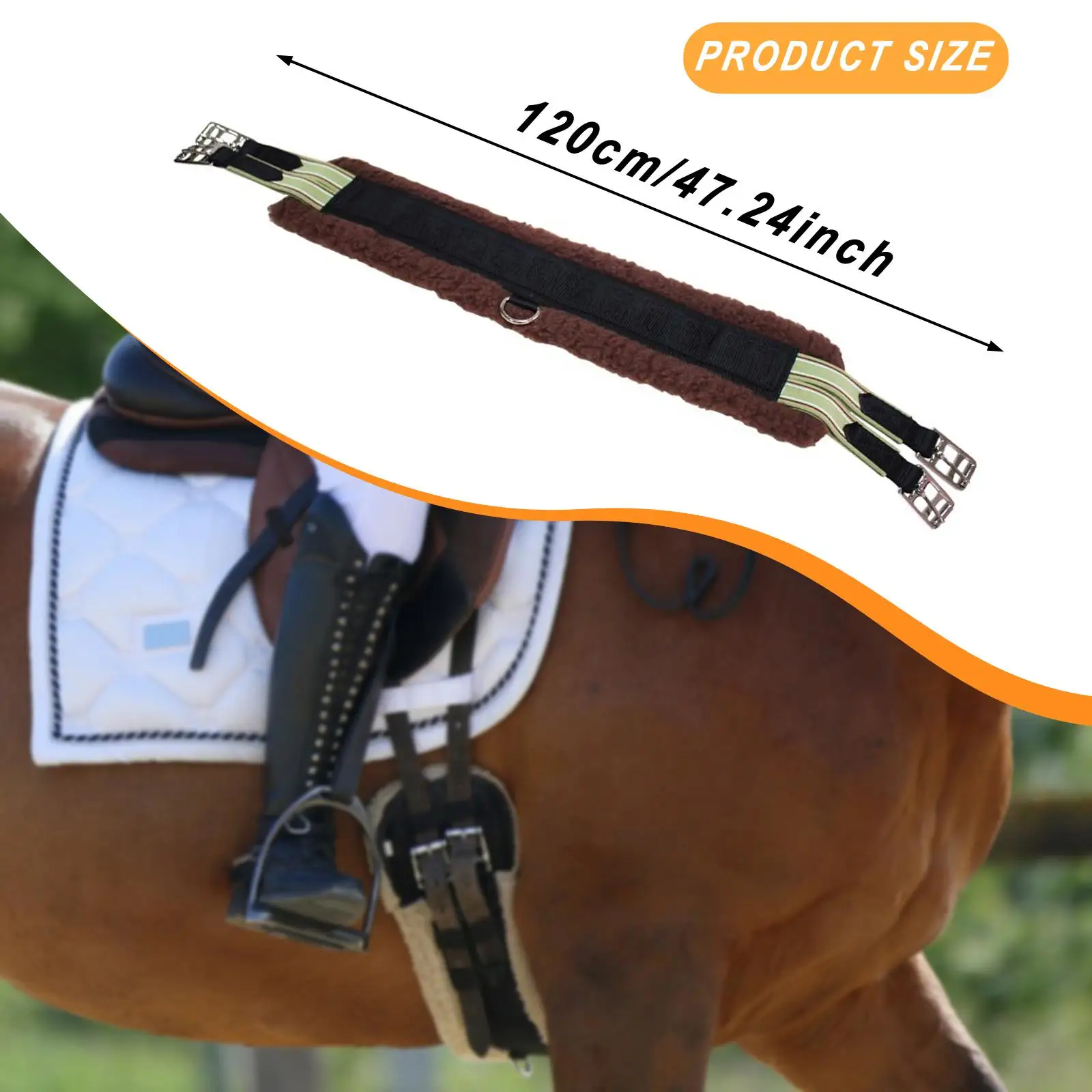 مقاس الحصان، حزام قصير، حزام سرج خفيف الوزن، شديد التحمل، حزام مستقيم لركوب الخيل، تدريب العريس اليومي، ركوب طويل #6