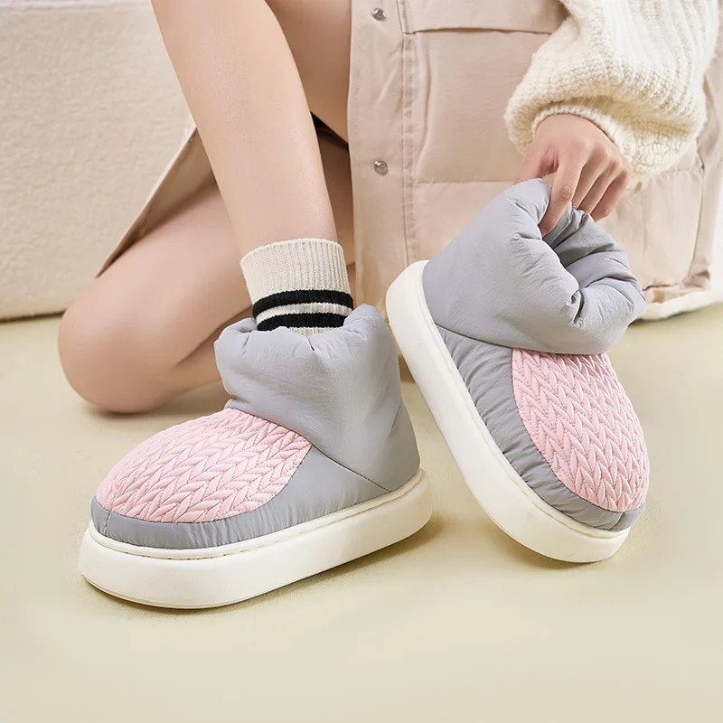 

Новинка 2024, зимние зимние ботинки, зимняя очень толстая теплая мужская обувь, обувь из плотного хлопка, женские зимние зимние ботинки, парная обувь