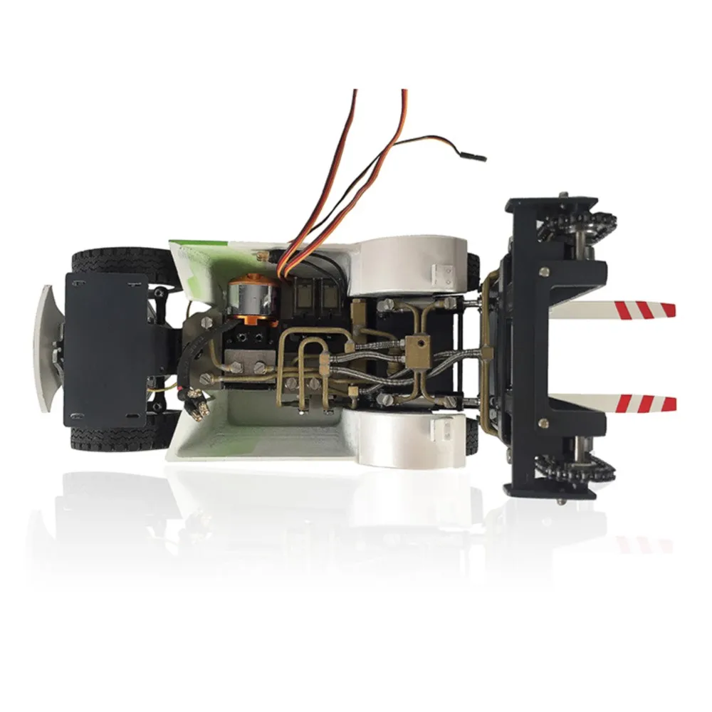 In Stock Lesu Model 1/14 Rc Forklift Hydraulic Transfer Car Rc Truck Motor Light Sound TOUCAN Painted Customized Color For Adult