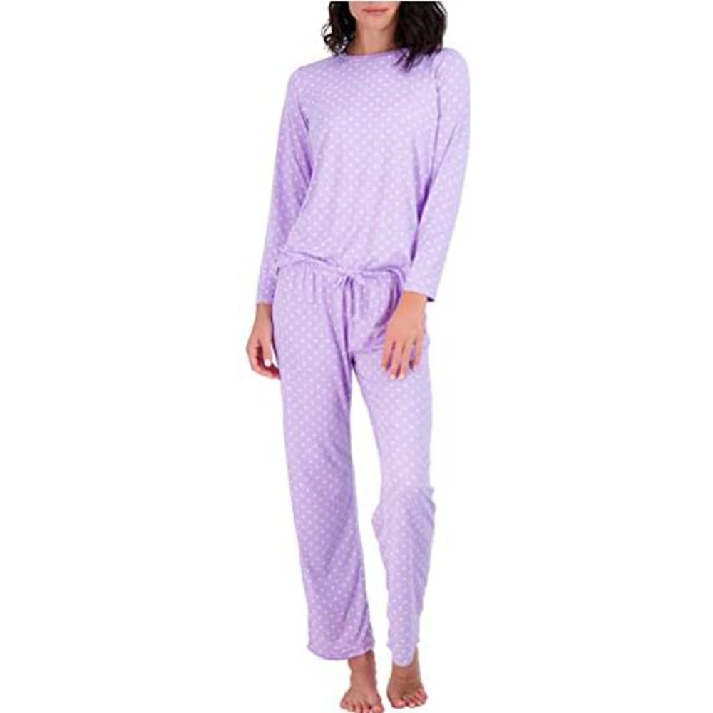 Spring Autumn Pajamas Set For Women Polk Dot Print Long Sleeve Cute Nightwear Sleepwear Homewear Female pijama