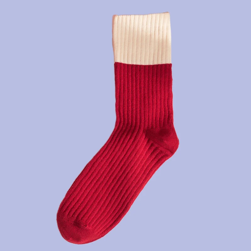 5/10 Paar neue Frauen warme Outdoor-Baumwoll socken hochwertige Hochzeit rote Socken Neujahr rote Socken in trend igen Damen socken