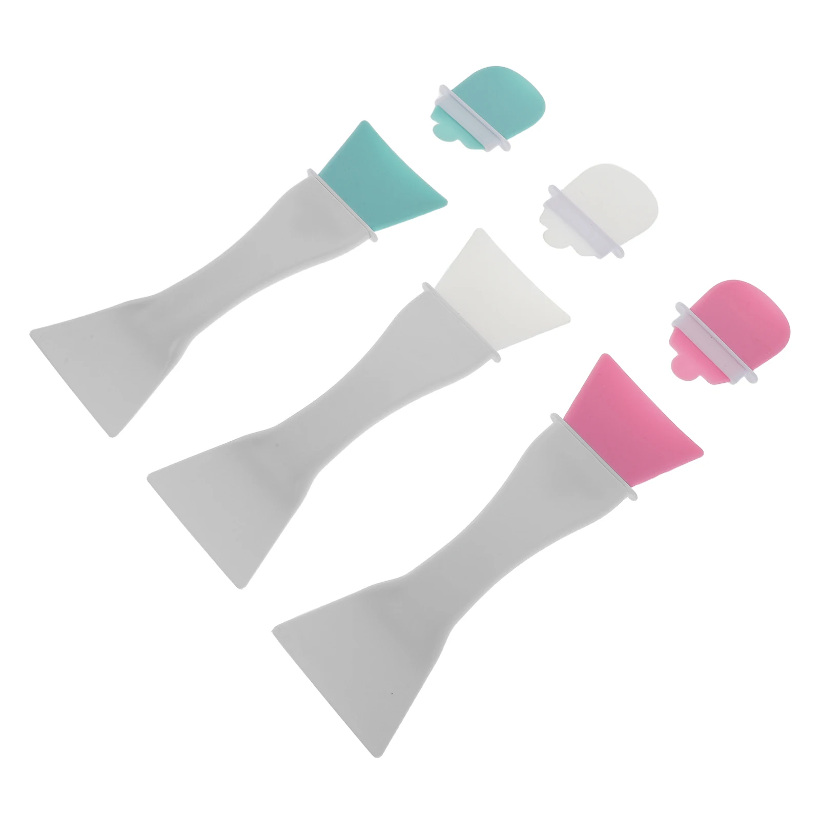 3 مجموعات سيليكون قناع الوجه فرش استبدال رؤساء لينة ماكياج العناية بالبشرة تطبيقها غسول الجسم الطين قناع الجفن ماكياج أداة #4