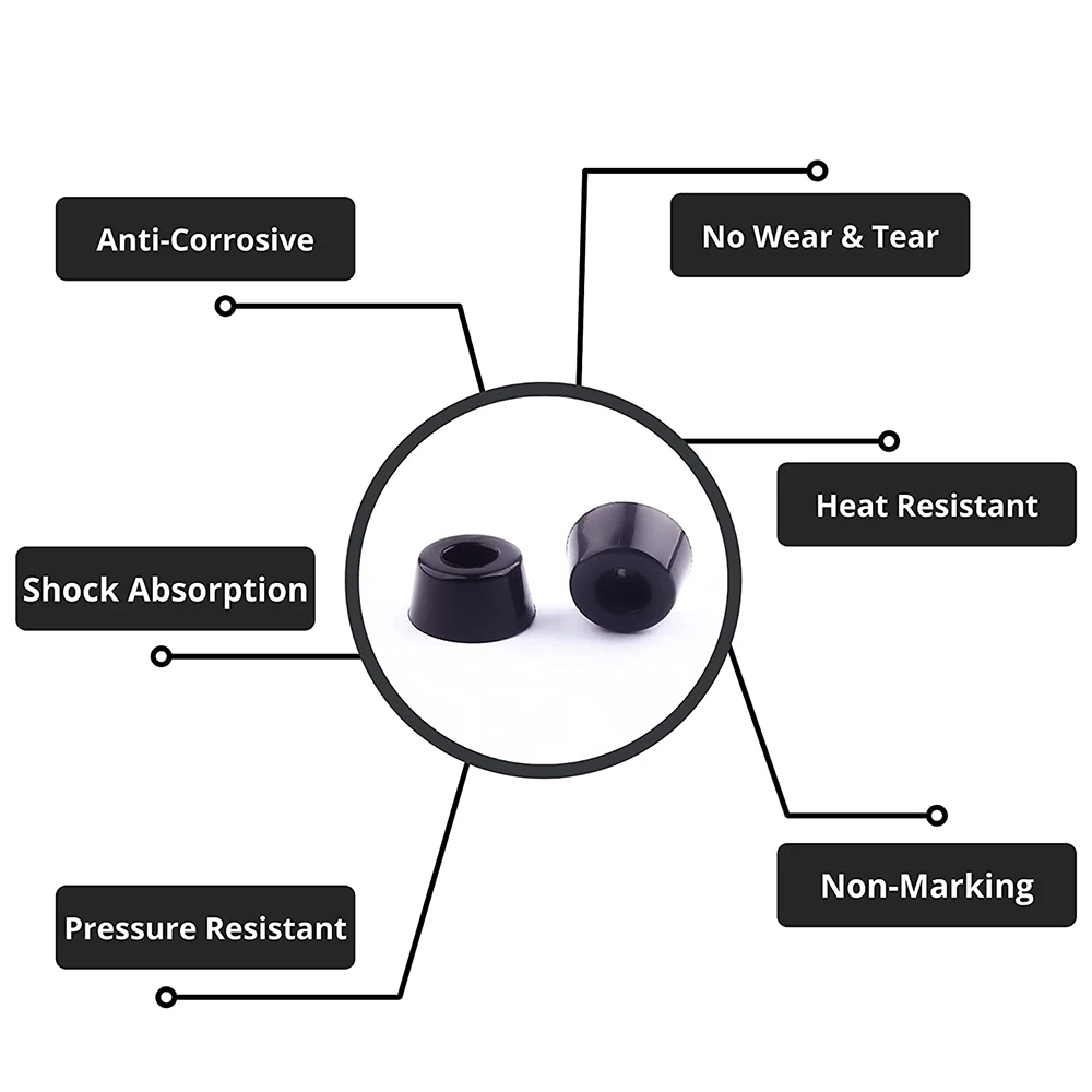 52ชิ้นสำหรับเขียง (0.31x0.59นิ้ว) ป้องกันรอยขีดข่วนแผ่นยางตัดเท้าสำหรับเก้าอี้และเฟอร์นิเจอร์อื่นๆ