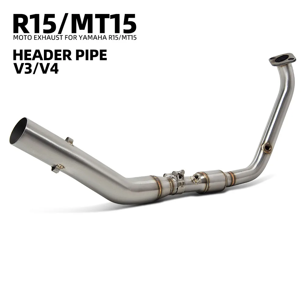 XSR155 Escape Front Pipe For Yamaha R15 MT15 V3 V4 2017-2026 Motorcycle Exhaust Manifold 51MM Street Bike Kit