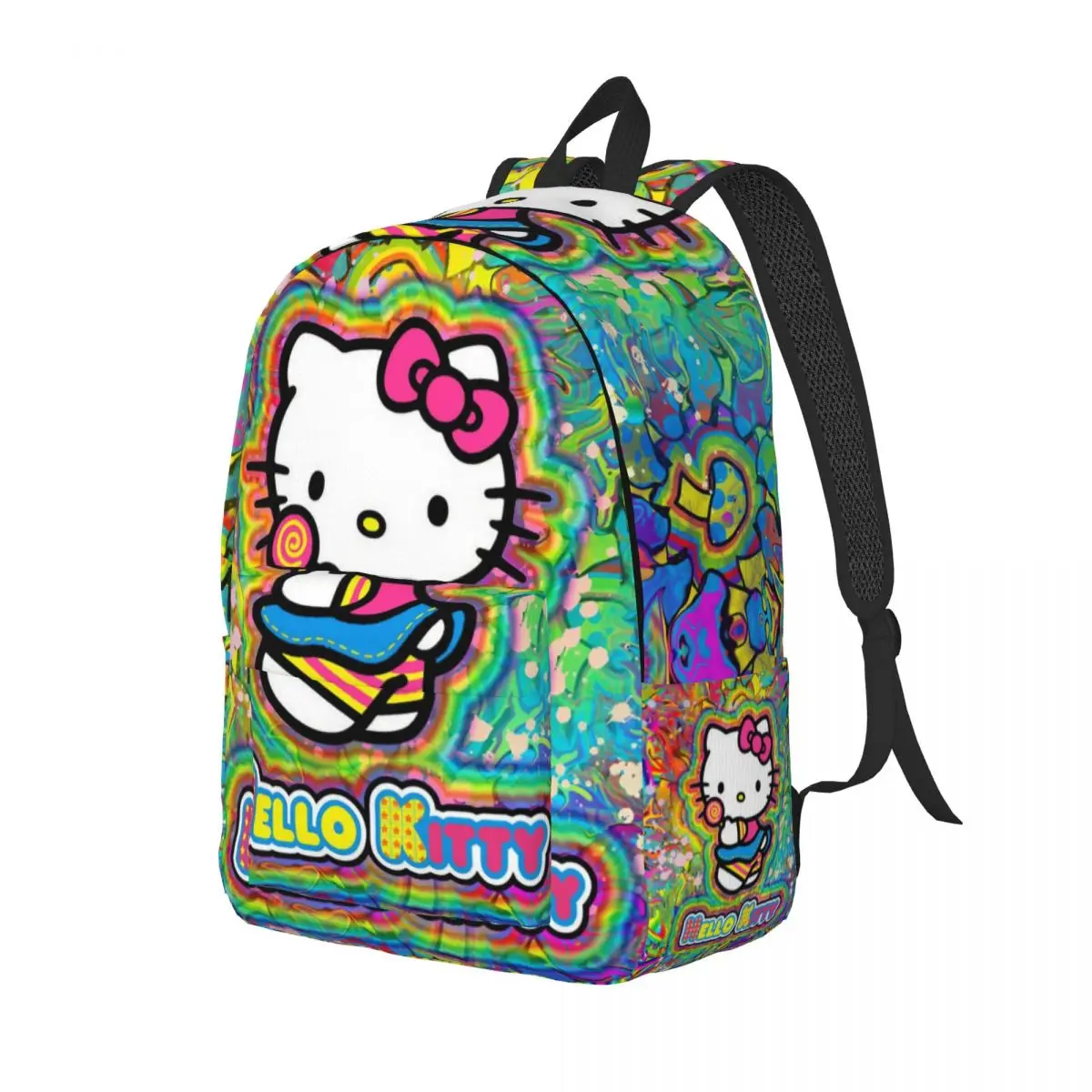 Kawaii Sanrio HelloKitty Cartoon Backpack for Men Women Teenage High School Business Daypack College Canvas Bags Sports