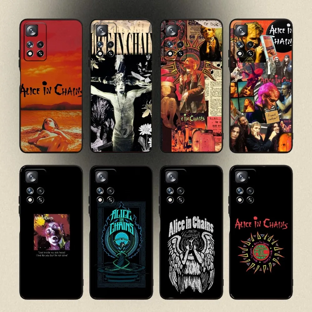 

Band A-Alice in Chains Phone Case For Samsung Galaxy A20,A21s,A22,A31,A32,A52,A53,A72,73,A80,A91 Soft Black Cover