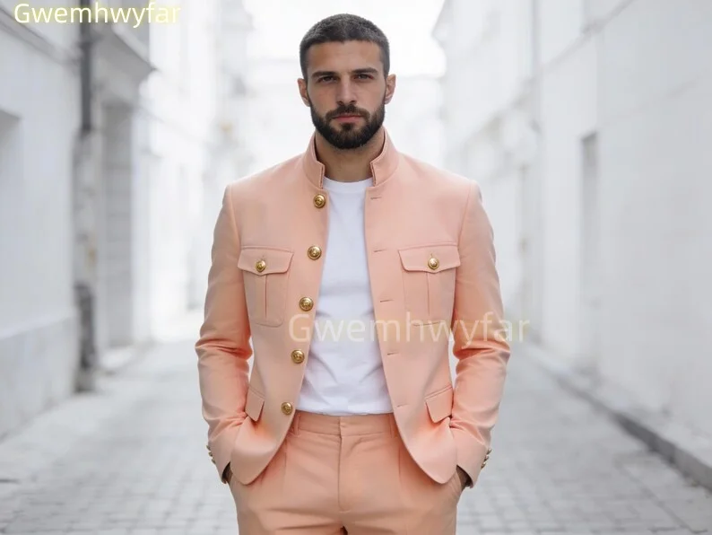

Gwenhwyfar Jacket Business Coat Men Suits Set 2 Piece Blazer+Pants Trousers Wedding Tuxedo Formal Office Groom Prom