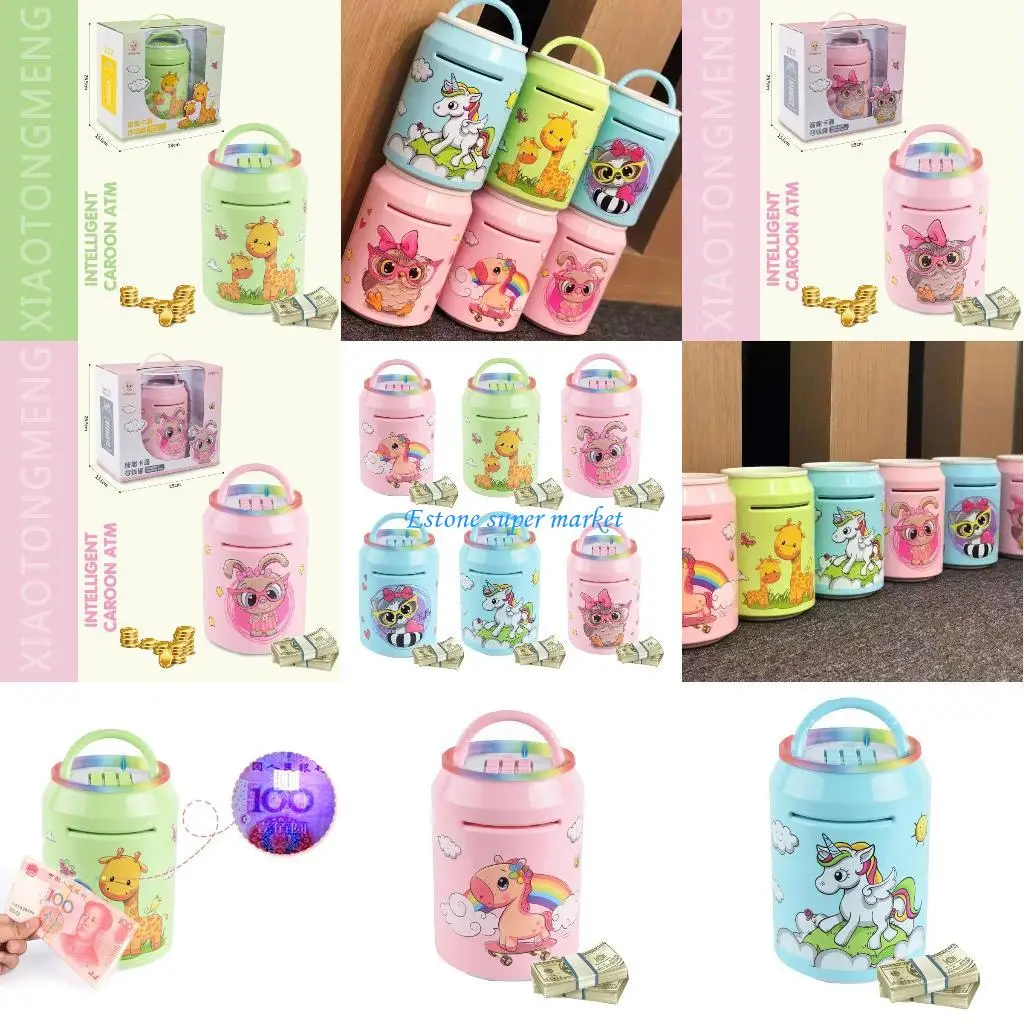 090B Tiền điện tử Ngân hàng Heo con Âm nhạc Đồ chơi tiền nhẹ Tiền mặt an toàn Có thể quà tặng năm mới