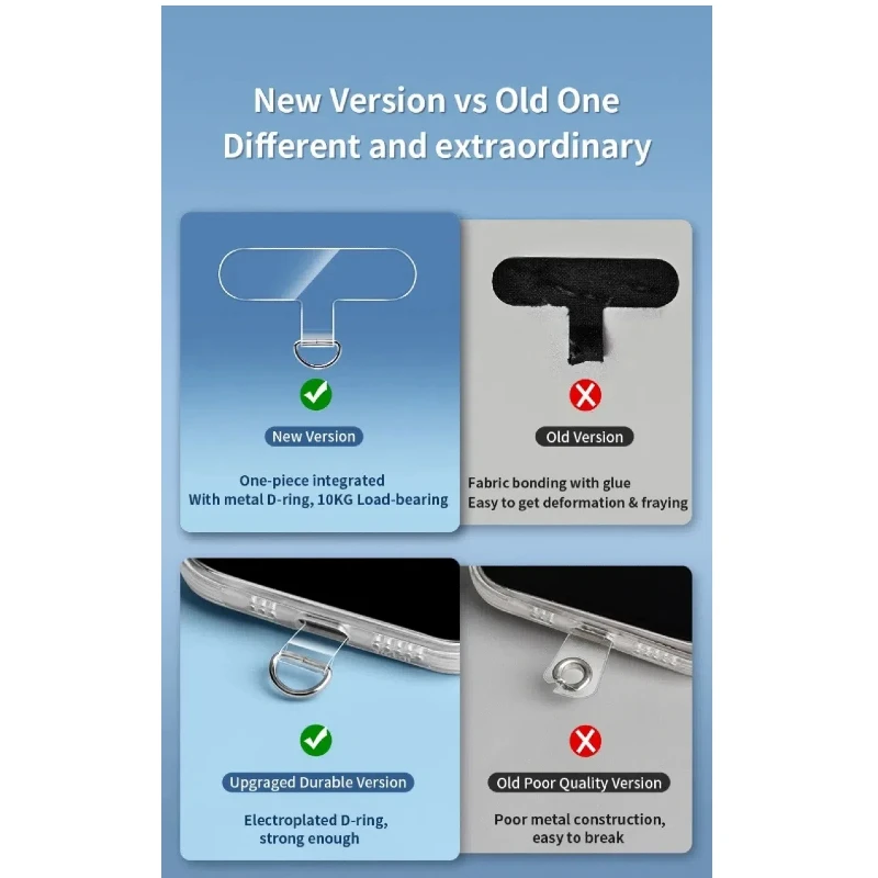 For Phone Lanyard Accessory: Universal Anti-Lost Card Gasket - Eco TPU4.0 Yellowing Resistance Durable Outdoor Design