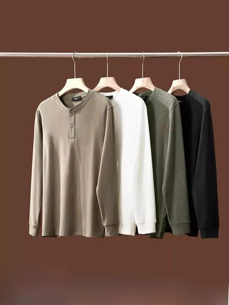 

Heating Fce Lined Men's irt Outdoor Lightweight Luxury Thermal Base Layer Henley Ne Polyester Fiber Stand Fit Long ...