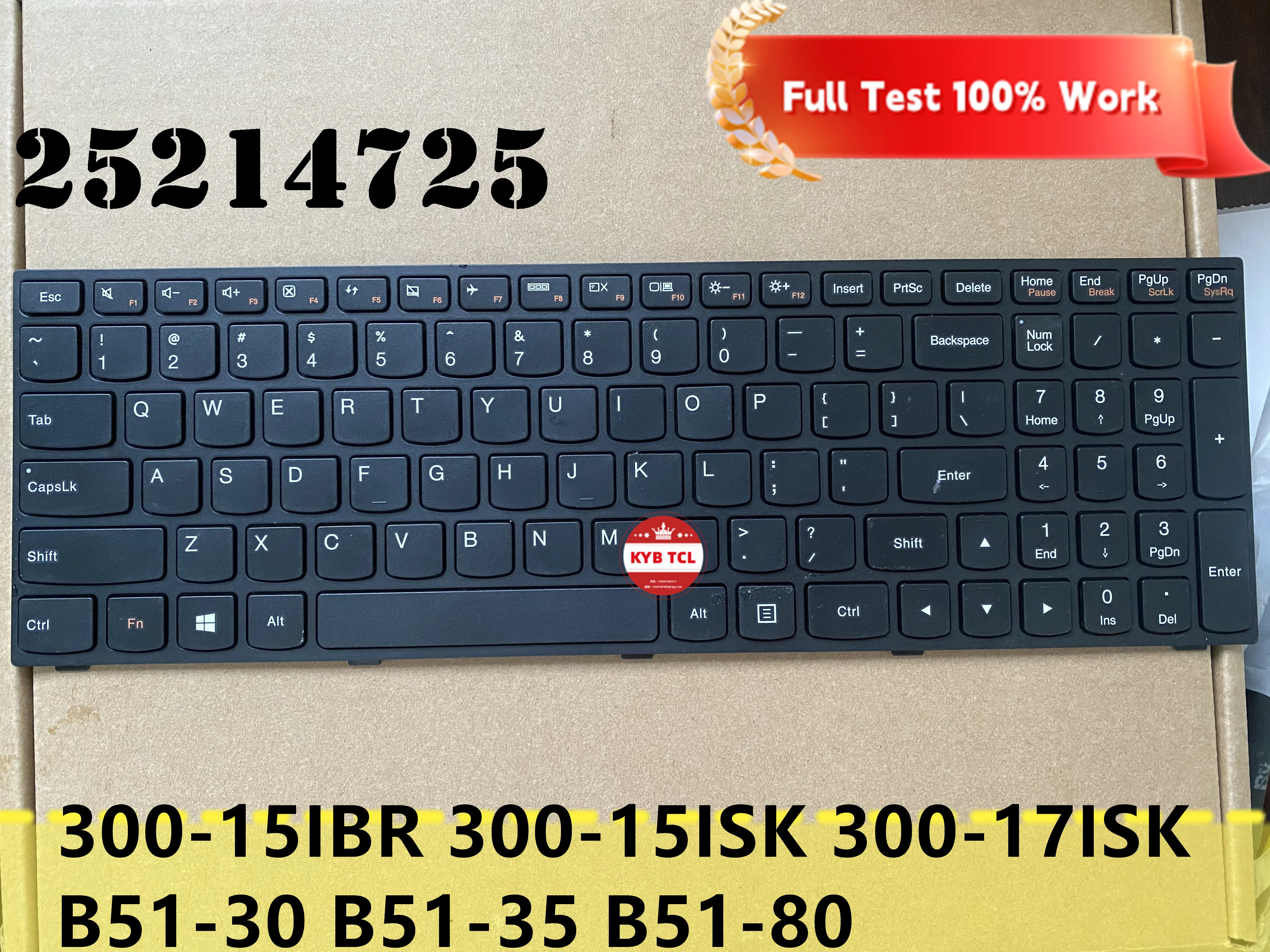 For Lenovo 300-15IBR 300-15ISK 300-17ISK B51-30 B51-35 B51-80 Laptop US keyboard Notebook 25214725