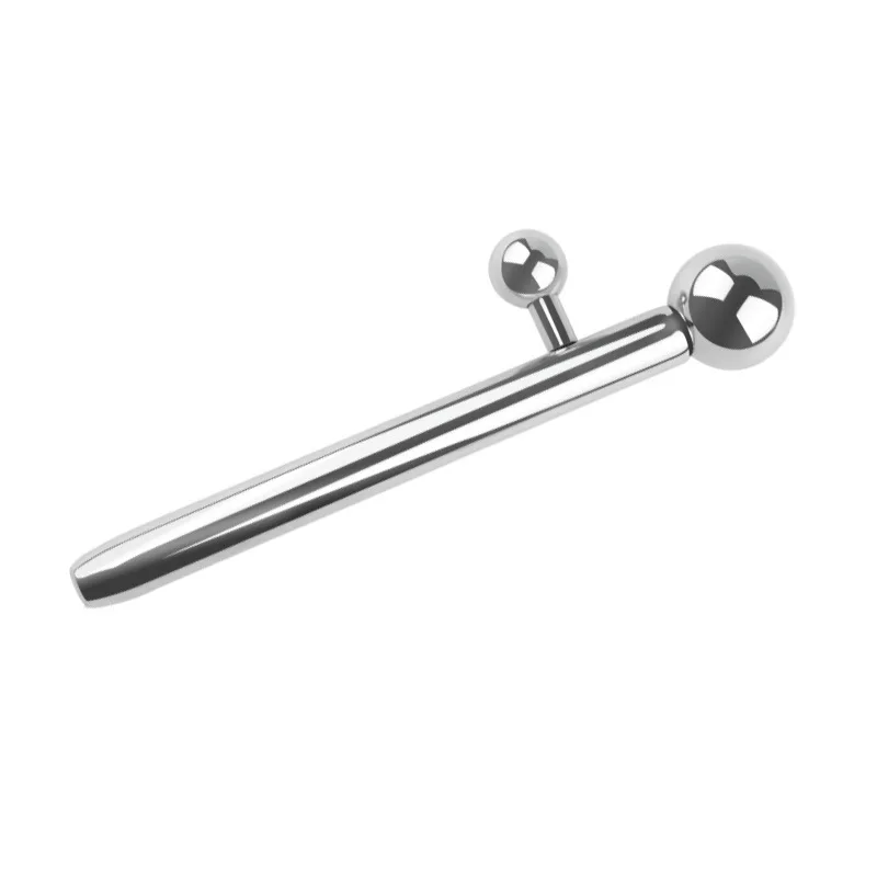 Hot Male Stainless Steel Prince Albert\'s Wand Catheter Piercings Tube Urethral Sounding Beads Stretching Stimulate Sex Toy 032