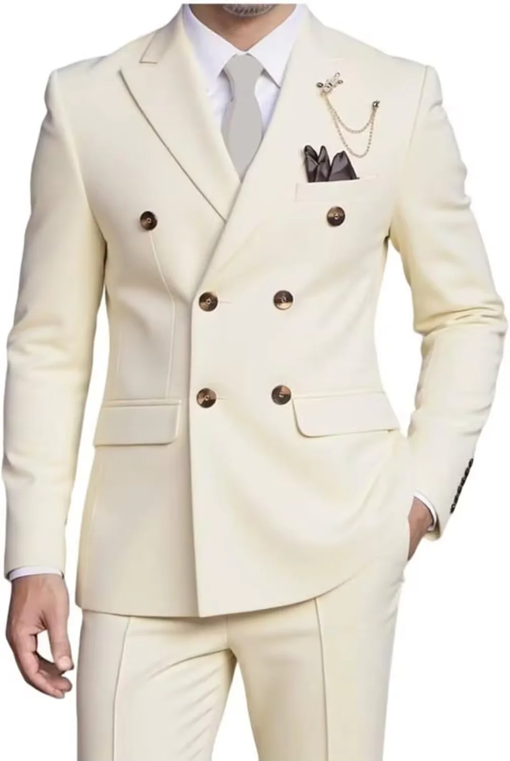 Thumbnail 4 - #1 Latest Mens Double Breasted Formal Suits Offers