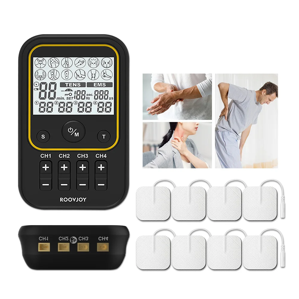 

TENS Unit Machine EMS Electric Muscle Therapy Stimulator Physiotherapy Pulse Massage Adjustable Abdominal Body Massager