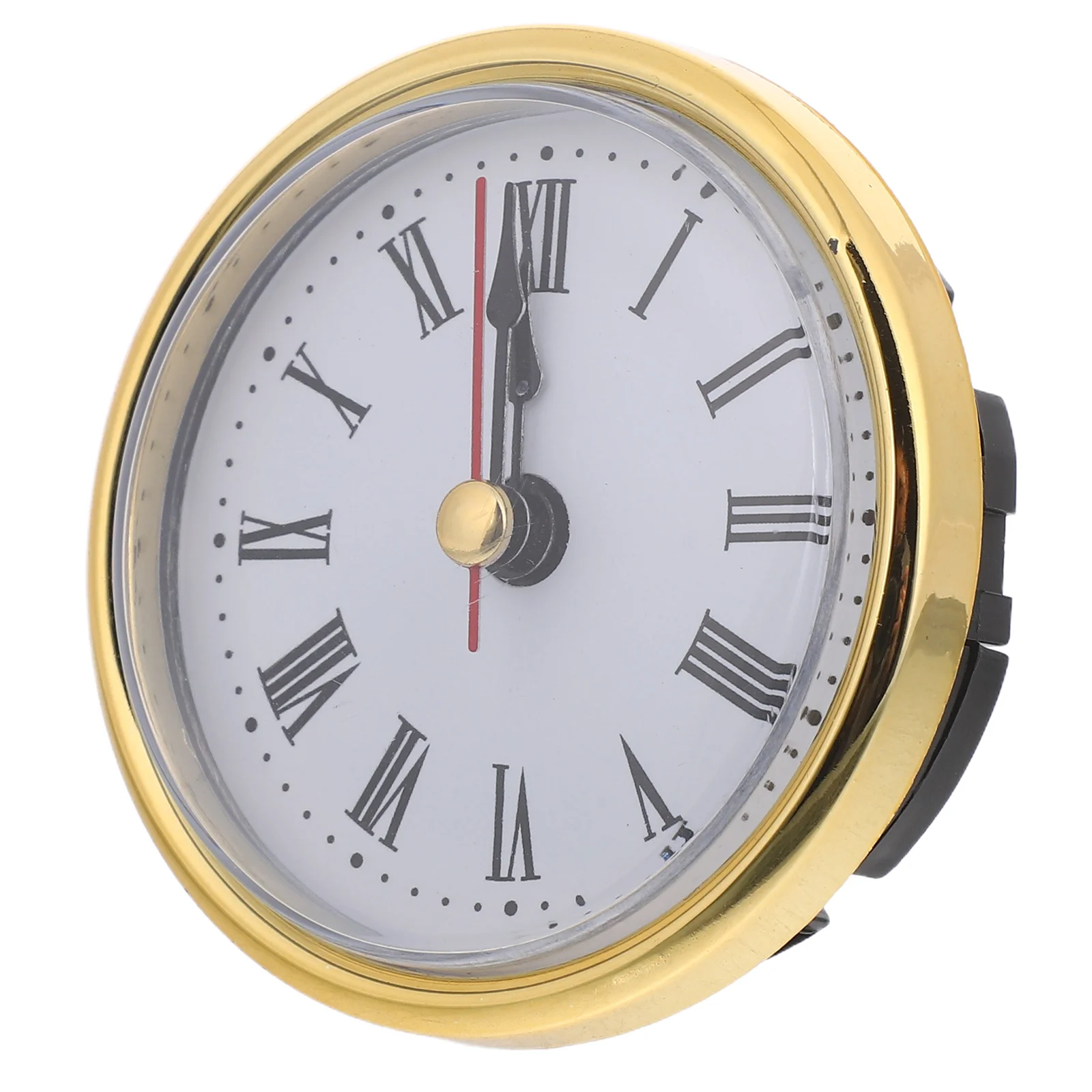 

1Set Vintage Quartz Clock Insert Iron Rim Gold Edge Roman Numbers Round Clock Face Replacement DIY Wall Mantel Parts