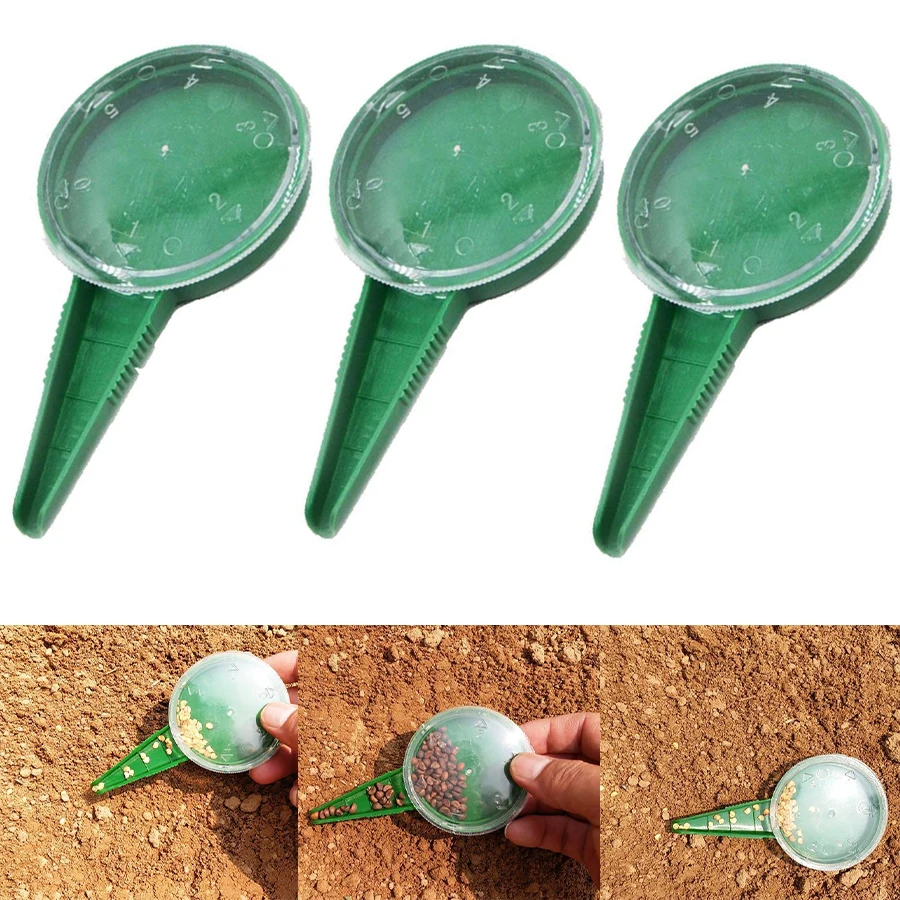 1-5Pcs Plant Seed Sower 5 File Adjustable Planter Handheld Flower Grass Seed Planter Garden Seeding Dispenser Tools Accessories