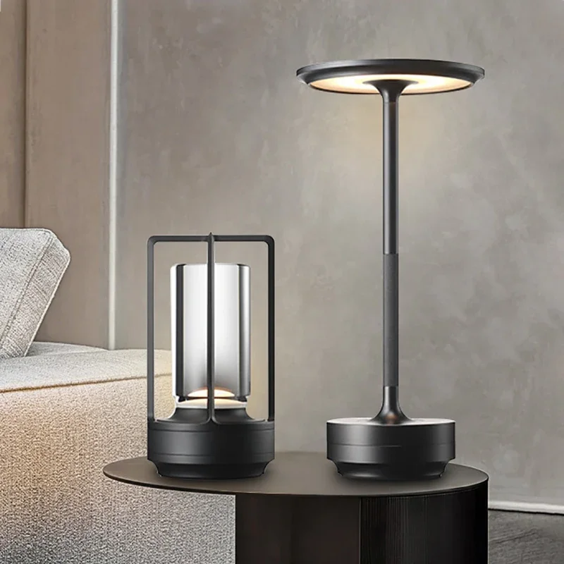 GGbingo Rechargeable Wireless Table Lamp LED Touch Sensor Desktop Night Light Reading Lamp for Hotel Bar Bedroom Decor Light image 2