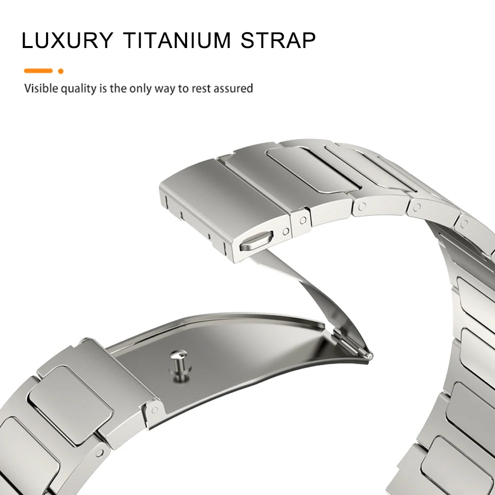 22mm Titanium Metal Strap For Huawei Watch4Pro GT3Pro 46mm Ultimate For Samsung Watch 46mm GearS3 45mm For Amazfit GTR 47mm Band