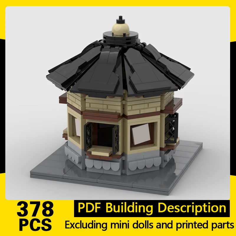 

City Street View Model MOC Building Bricks Retro Newsagent Kiosk Modular Technology Gifts Holiday Assemble Children Toys Suit