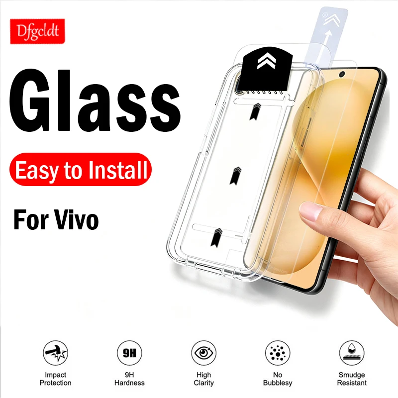 

1-2 шт., закаленное стекло без пыли для Vivo S30 Pro mini S30 S20 Y500 Pro Y400 Y300 GT Y300i Y200i Защитная пленка для экрана