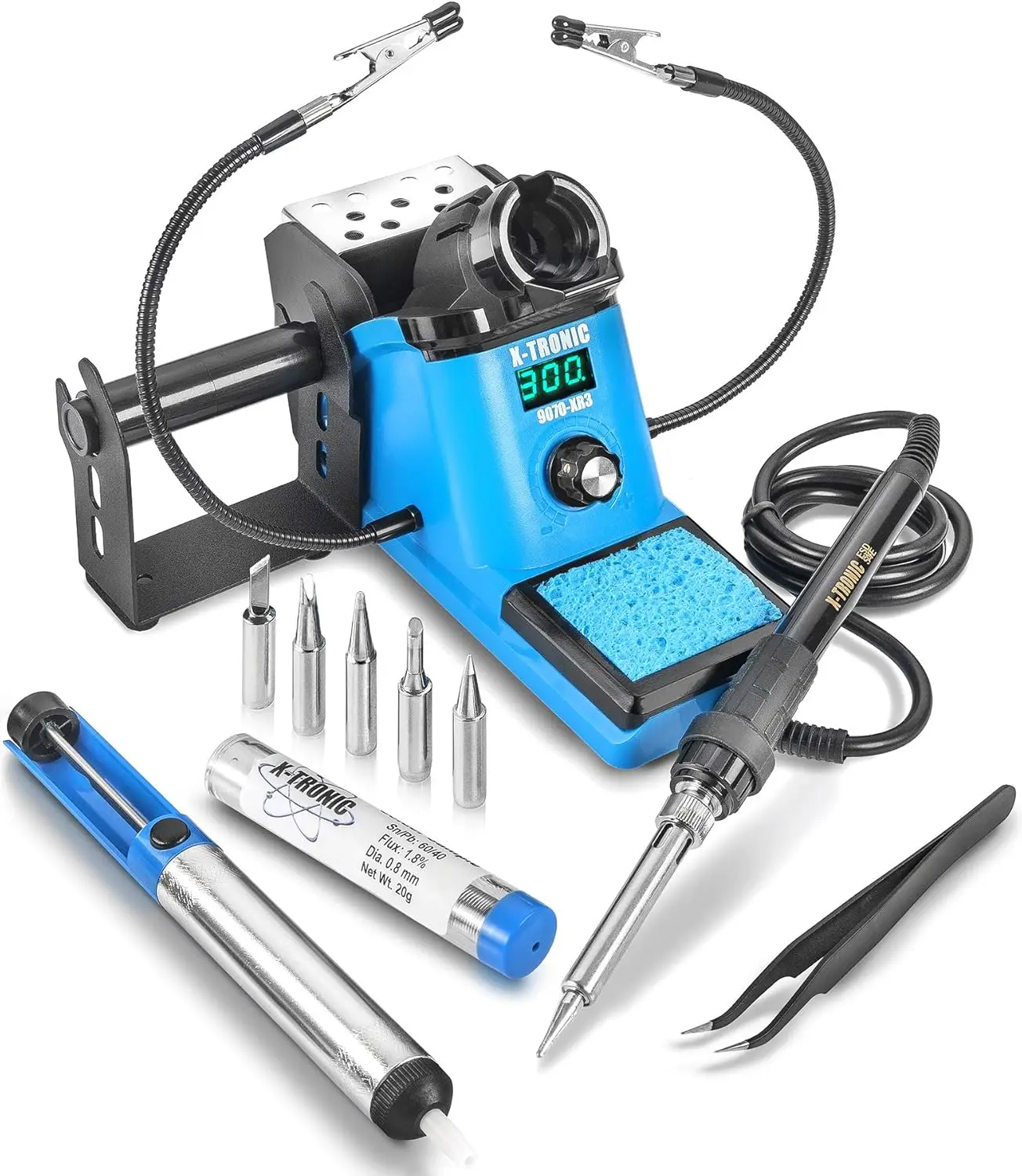 ronic 9070-Xr3 • 90 Watt • Heavy Duty - Fine To Medium Gauge Wire - Soldering Iron Station • Led Temp Display, Sleep