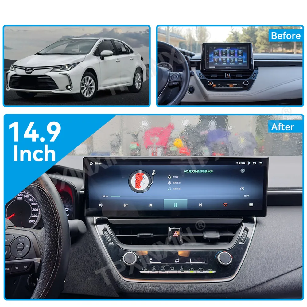 For Toyota Corolla Levin 2019 2020 2021 Android Carplay Car Radio Automotive Multimedia Stereo Player GPS Navigation Head Unit