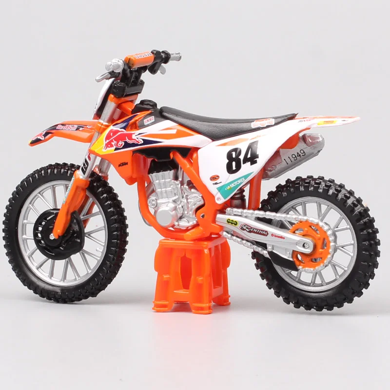 Bburago 1:18 2018 KTM 450 SX-F Factory Edition 84 Alloy Race Motorcycle Model Metal Street Motorcycle Model Collection Kids Gift