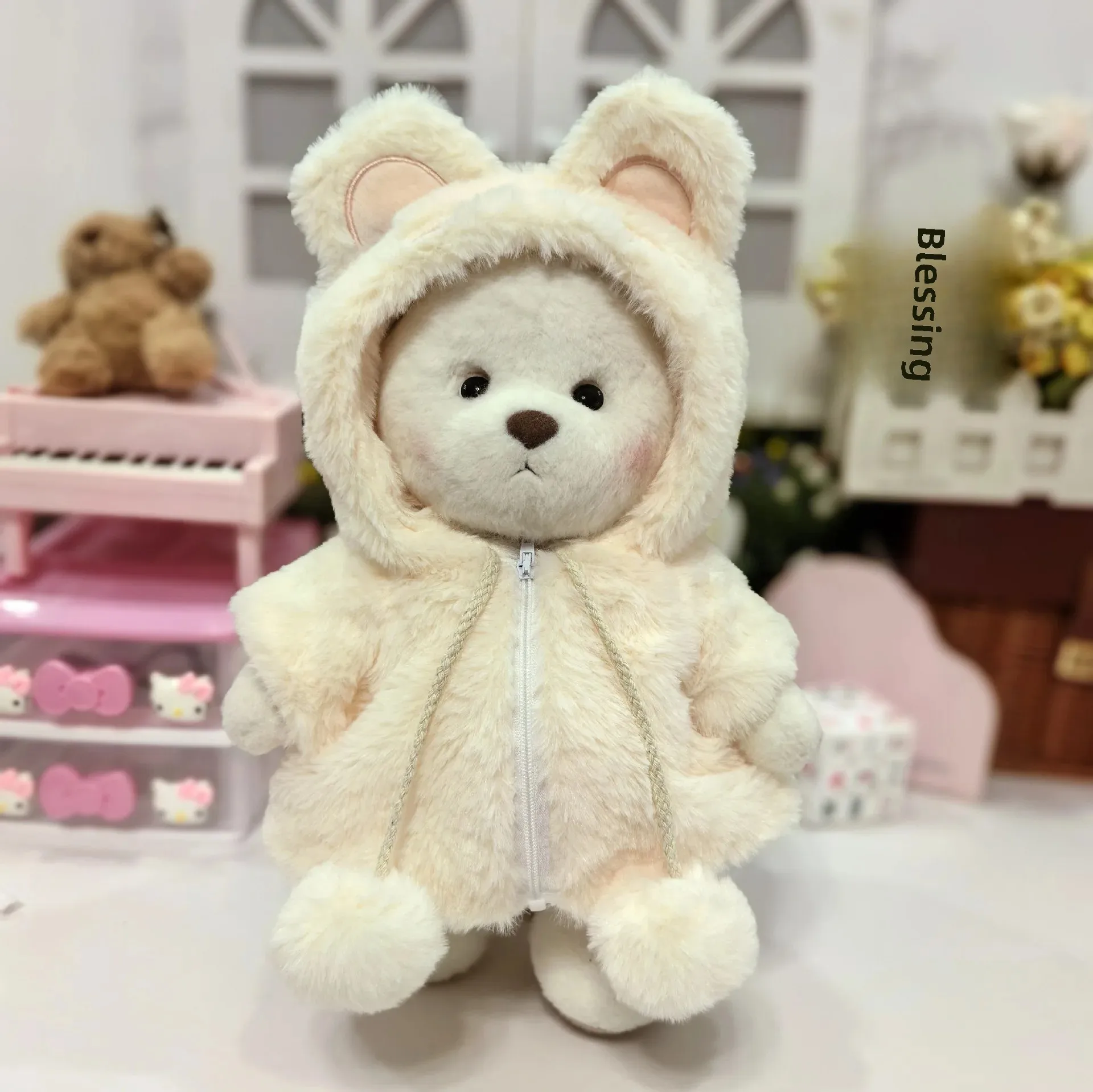 30 سنتيمتر ليندا الدب الملابس متوسطة الحجم ألعاب من نسيج مخملي الملابس الدب بذلة للمنزل ديكور نماذج مصغرة أصل البر الرئيسى الصيني