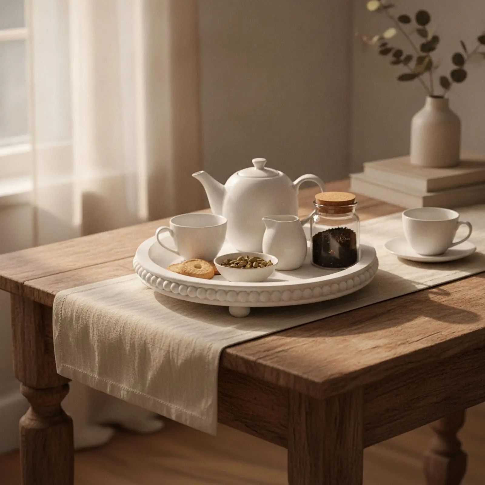 Decorative Wooden Tray Shallow Tabletop Tray Rustic Long-Lasting for Cafe