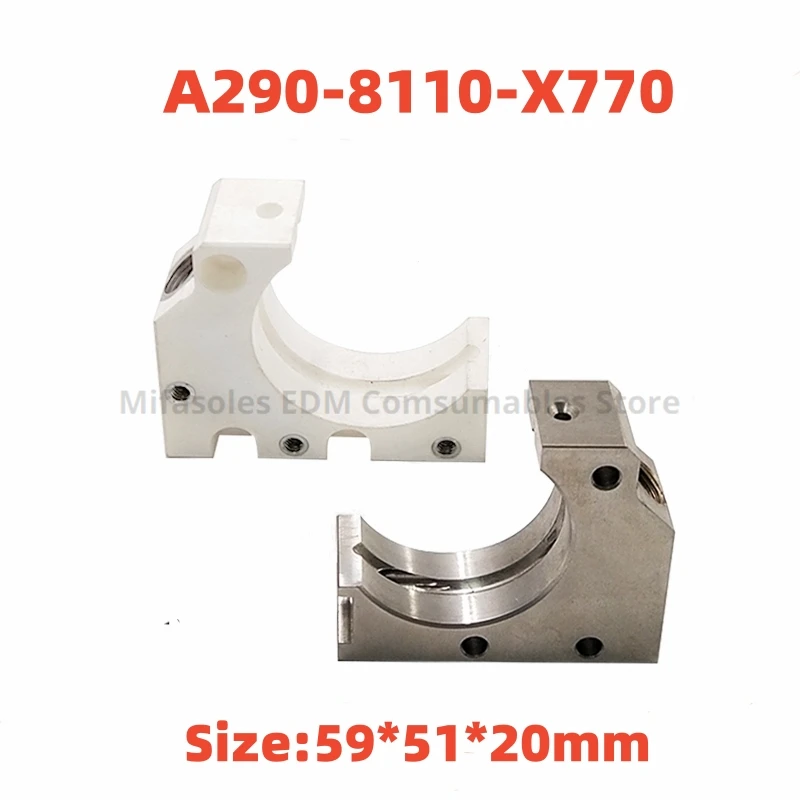 EDM F8911 Lower Guide Block 59x51x20mm Roller Block A290-8110-X770 for Fanuc Series EDM Wire Cut Machine Spare Parts