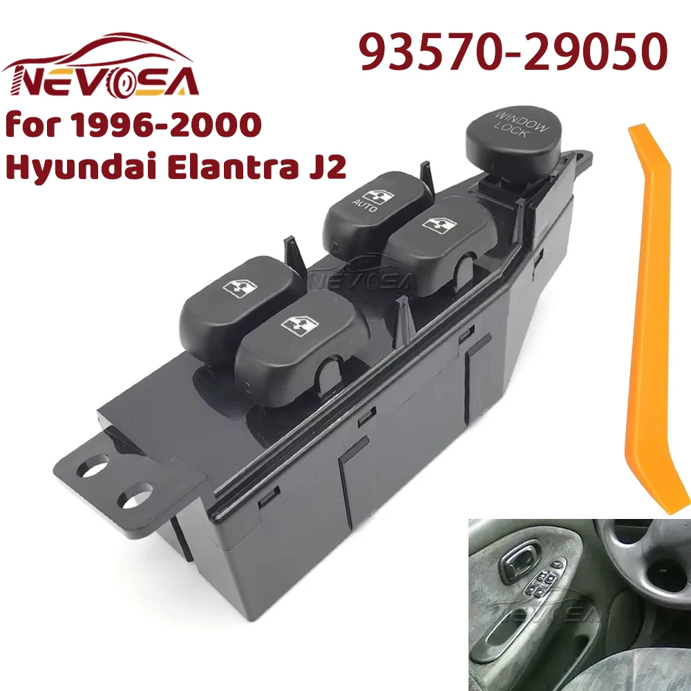 Power Window Regulator Control Switch For Hyundai Elantra J2 1996 1997 1998 1999 2000 9357029050 Left Hand Driver 93570-29050