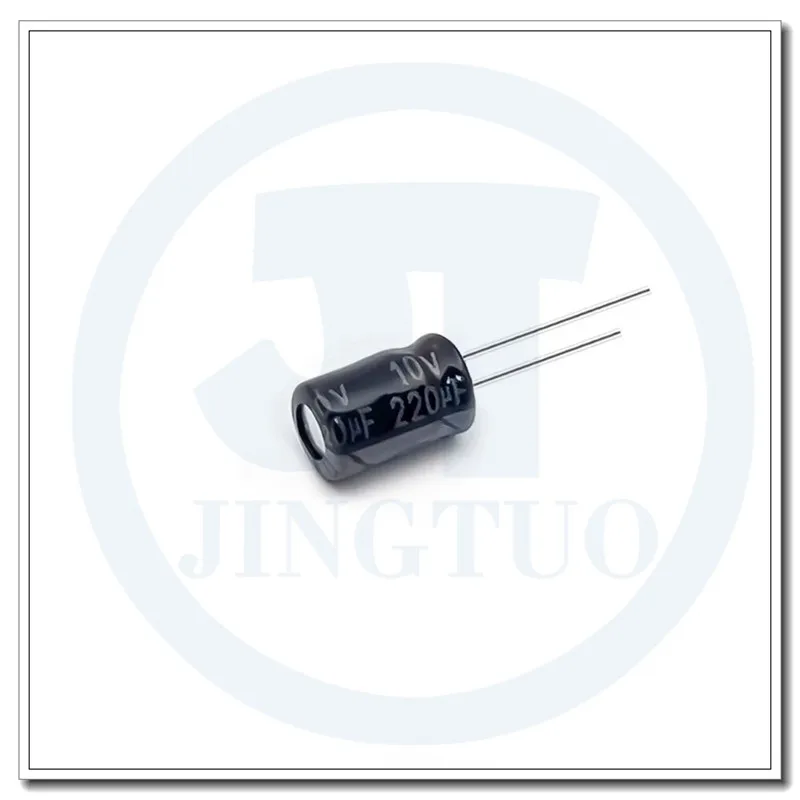 100pcs 220UF10V 10V220UF 220MFD 10Volts 5x7mm Radial Aluminum Electrolytic Capacitors