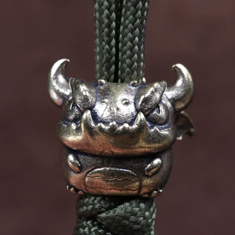 Cute Little Demon Brass Knife Beads EDC Outdoor Paracord Handmade DIY Bracelets Accessories Umbrella Rope Woven Lanyard Pendants