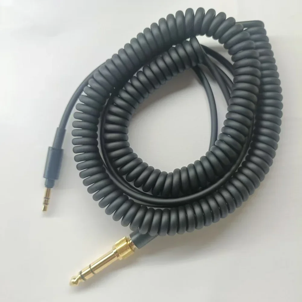 5M Extendable Spring Aux Cable for Sony For WH1000XM5 XM4 XM3 Headphones with 6.35mm Adapter Oxygen Copper Core