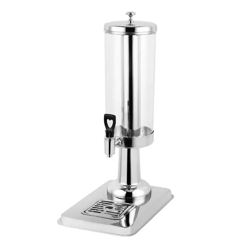 Commercial beverage dispensers, single/double/triple tank stainless steel storage tanks, floor-to-ceiling drainage trays,